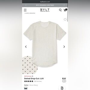 BYLT Dotted Drop-Cut T-Shirt